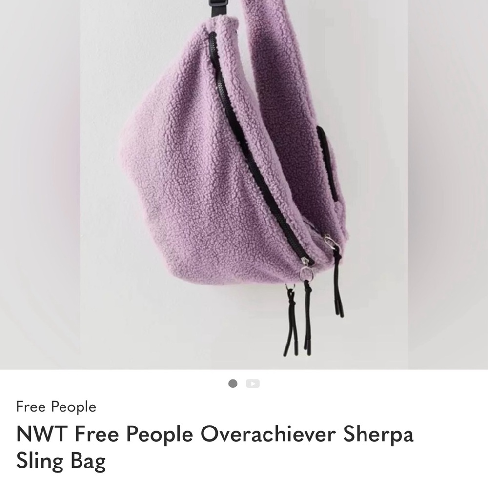 Free People Lavender Sherpa Sling Bag